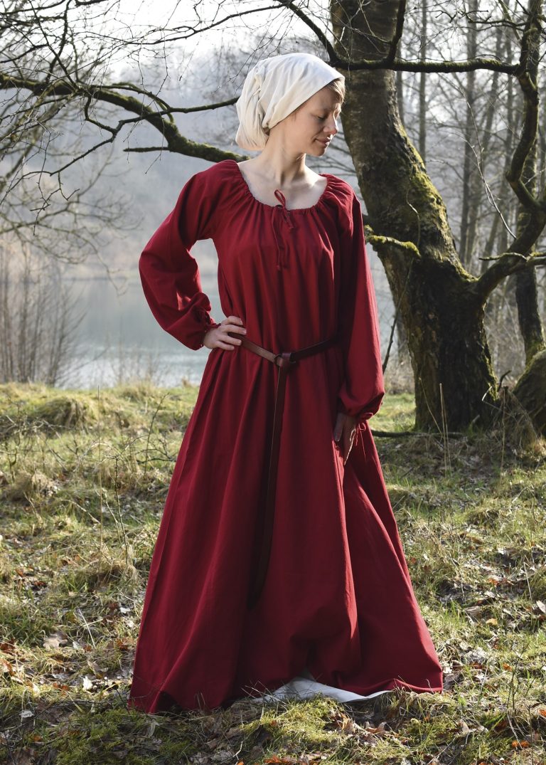 Robe médiévale Viking Ana rouge