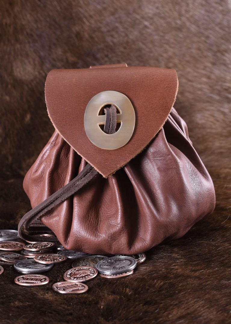 sac médiéval bouton en corne
