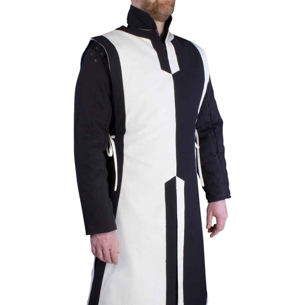 Tabard coton blanc noir 5 Tabard coton blanc noir