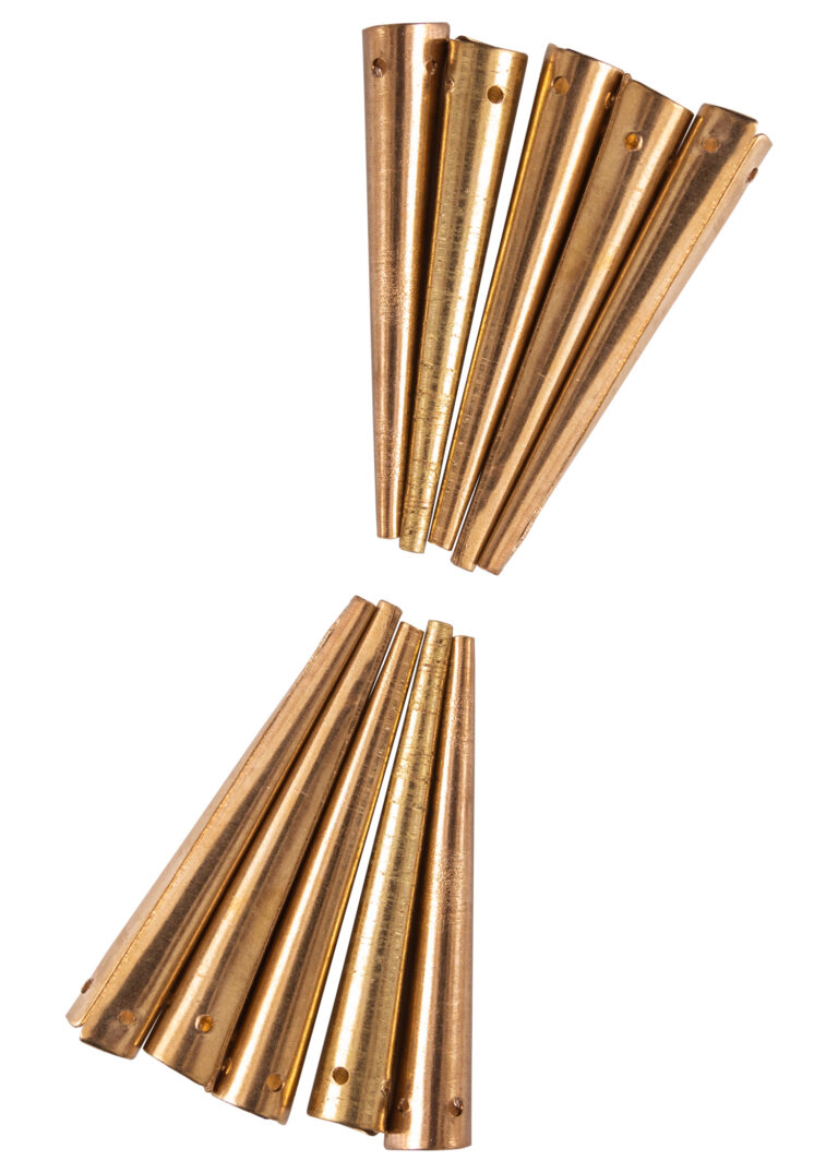 Aiguillettes de cordes en laiton, bord droit, lot de 10