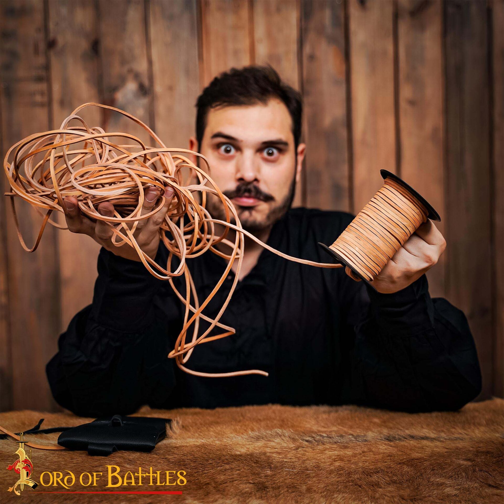 Cordon de laçage en cuir véritable 3 Cordon de laçage en cuir véritable