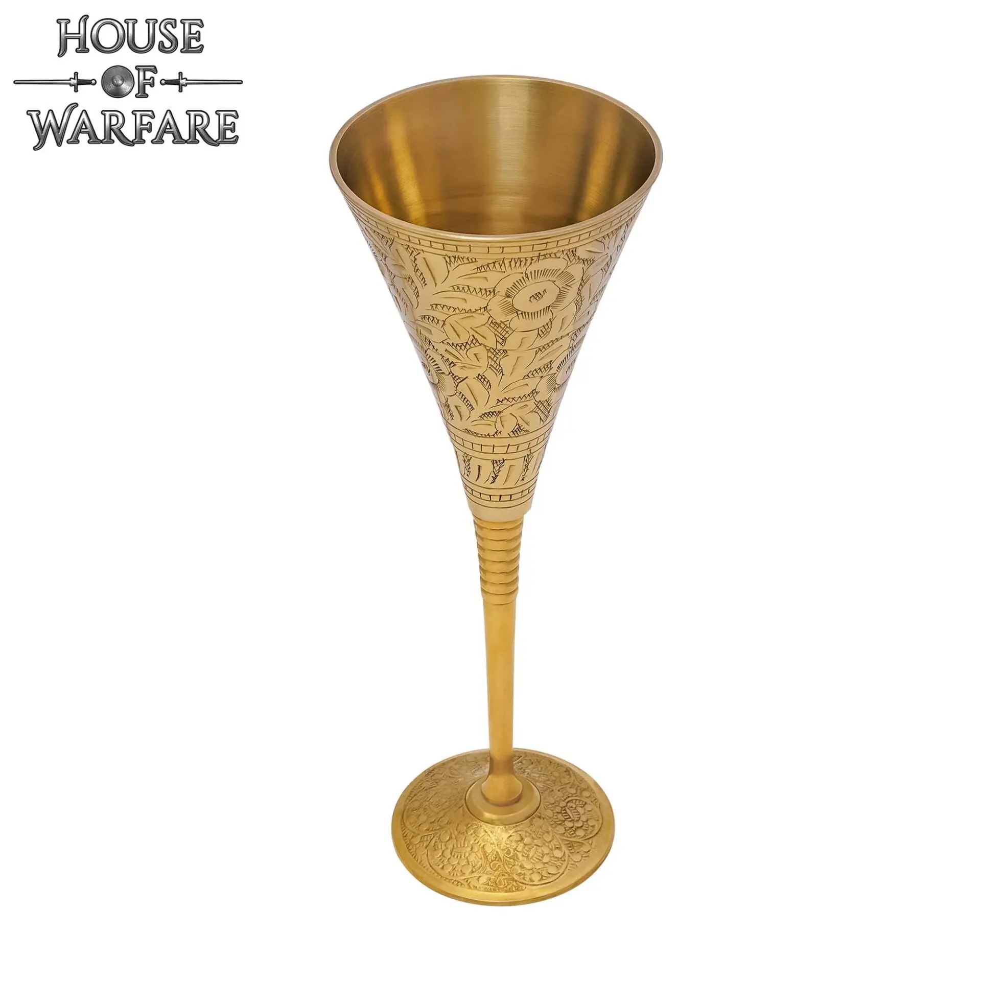 Gobelet Calice médiéval en Laiton Effilé 2 Gobelet Calice médiéval en Laiton Effilé – Image 2