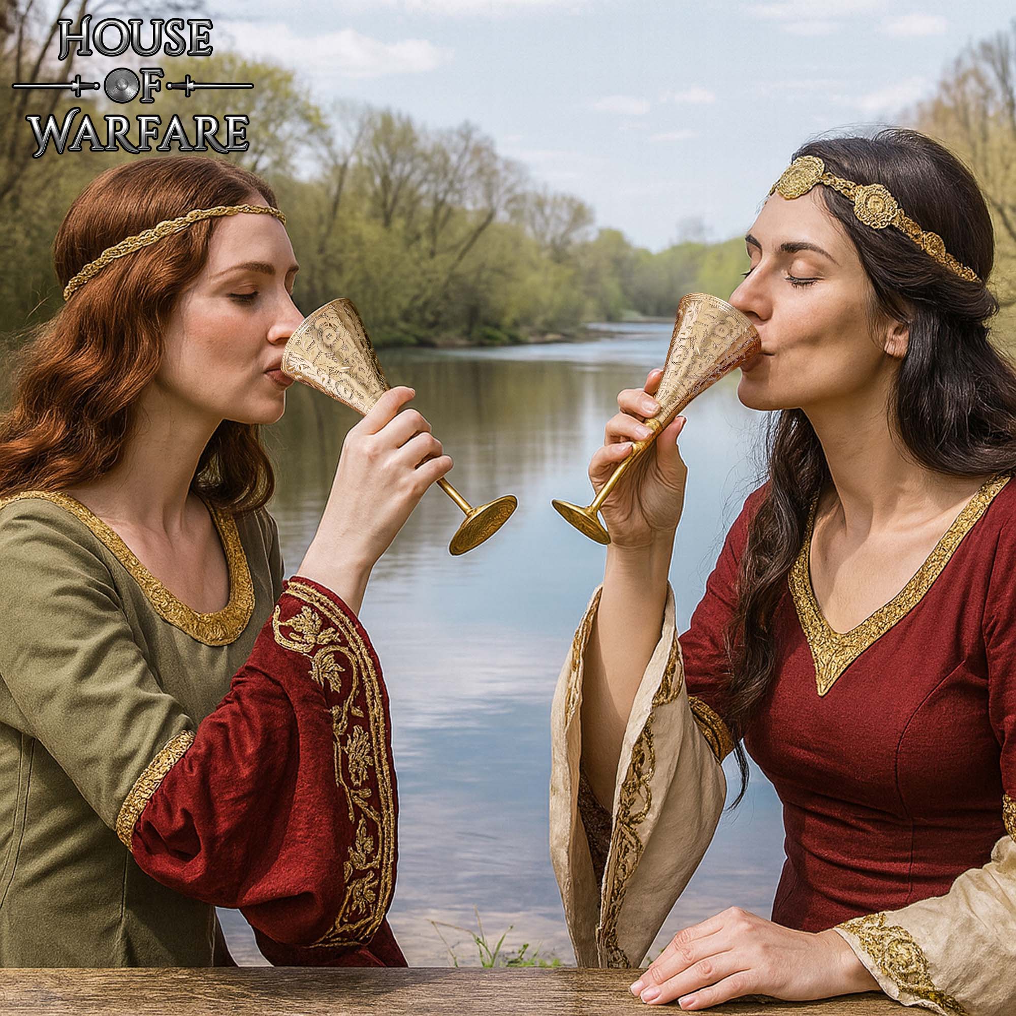 Gobelet Calice médiéval en Laiton Effilé 5 Gobelet Calice médiéval en Laiton Effilé – Image 5