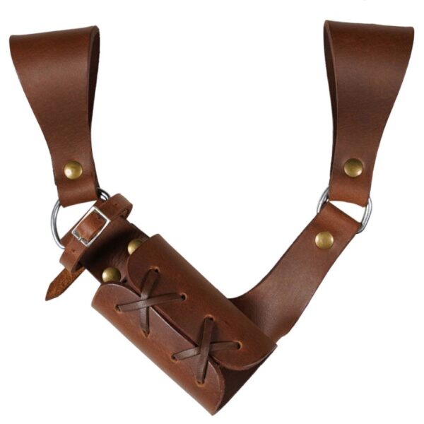 Porte-épée en cuir médiéval Mythrojan avec système de laçage ajustable