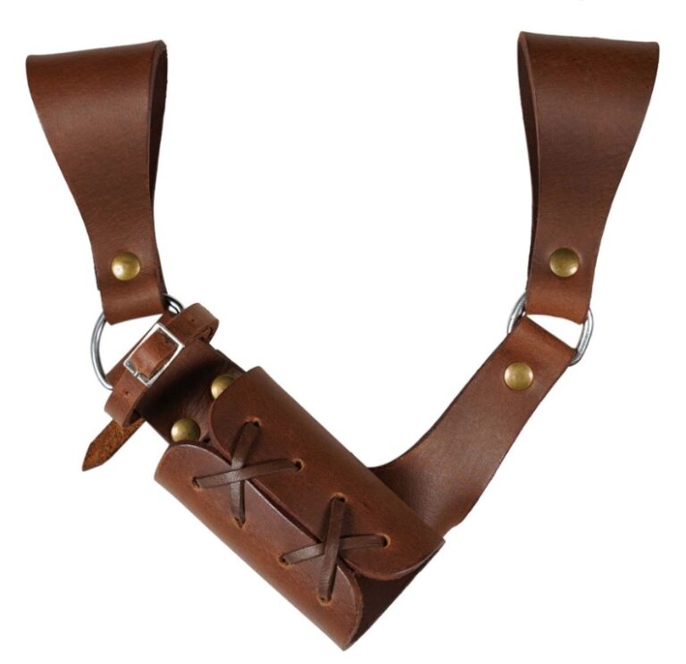 Porte-épée en cuir médiéval Mythrojan avec système de laçage ajustable