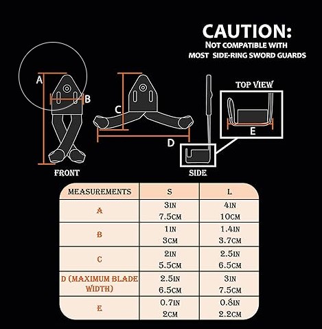 Support Mural Épée Vertical Mythrojan | Porte-Épée Ajustable 3 Support Mural Épée Vertical Mythrojan | Porte-Épée Ajustable – Image 3