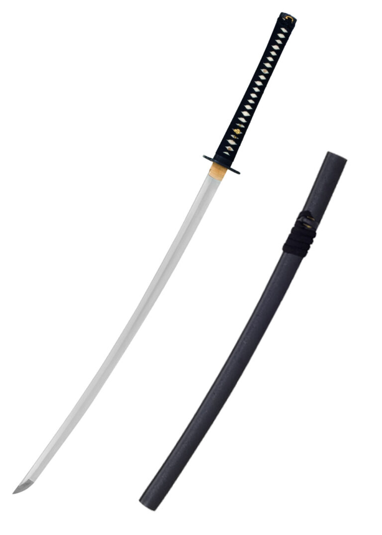 Katana Hannya – John Lee, lame affûtée en acier 1095 trempée à l’argile
