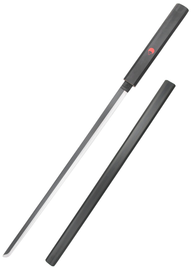 Katana Kusanagi noir de Sasuke – Naruto, shirasaya au blason Uchiha