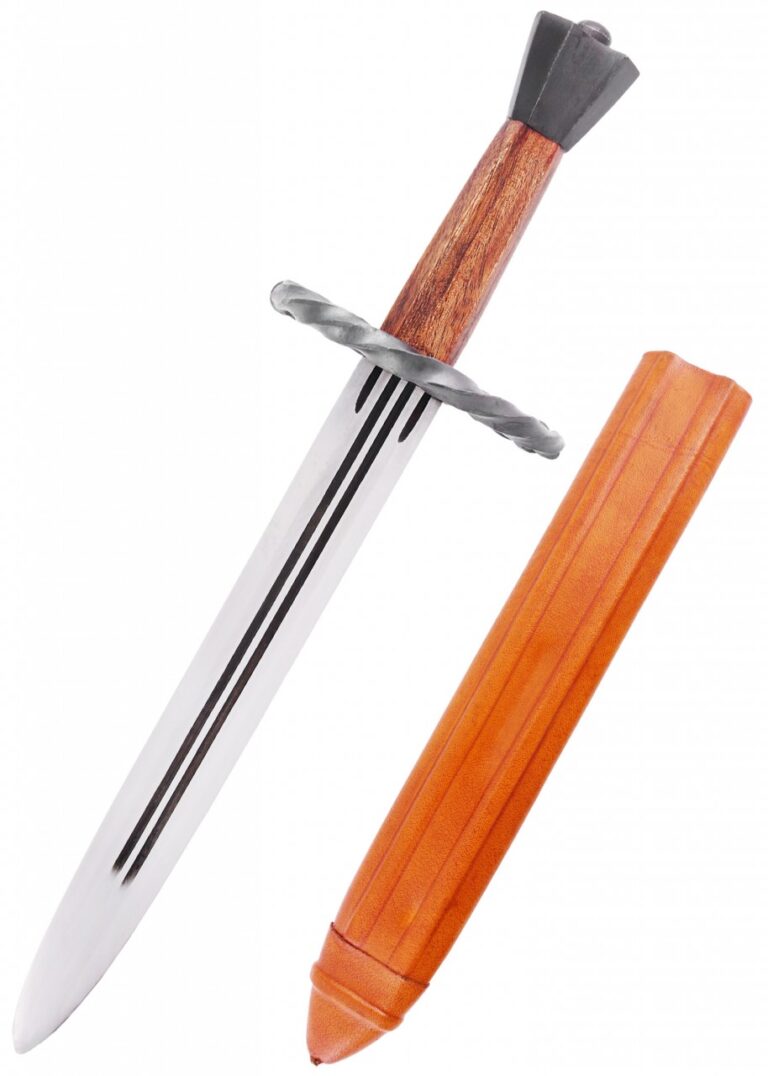 Dague Katzbalger de lansquenet à large lame et garde en S