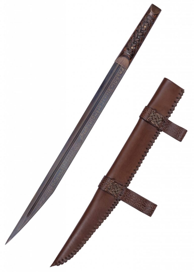 Seax de Beagnoth à lame bleuie incrustée d’or et d’argent