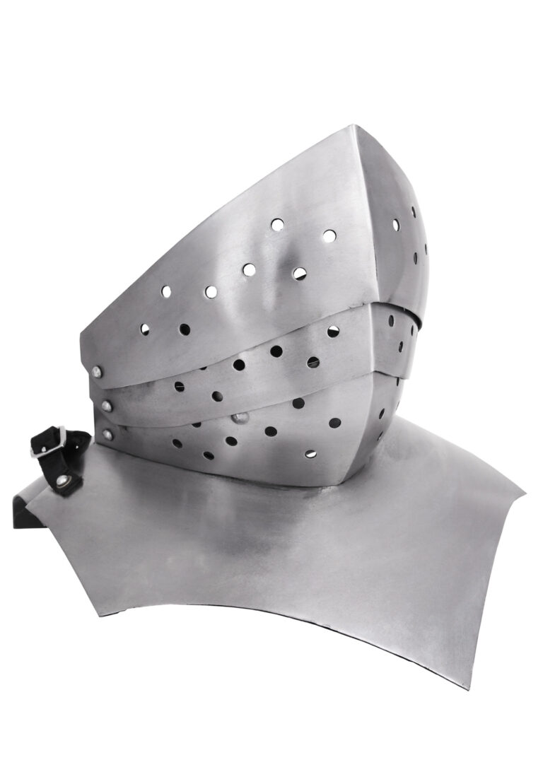 Gorgerin gothique inspiré de 1480 – acier 1,6 mm – vue 1