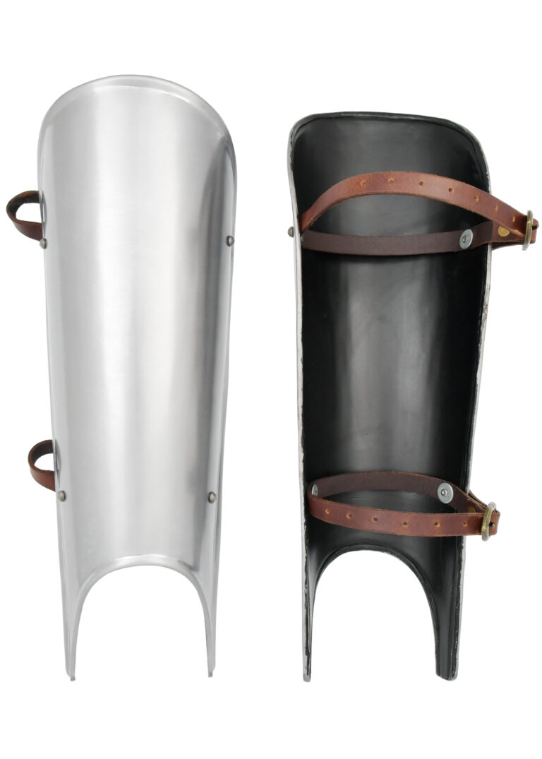 Jambières médiévales en acier 2 mm – paire – vue 1