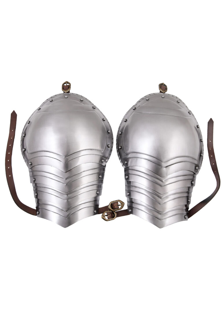 Épaulières gothiques en acier 1,2 mm – paire – vue 1