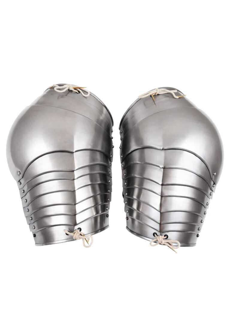 Épaulières médiévales à 11 segments – acier 1,2 mm – vue 1