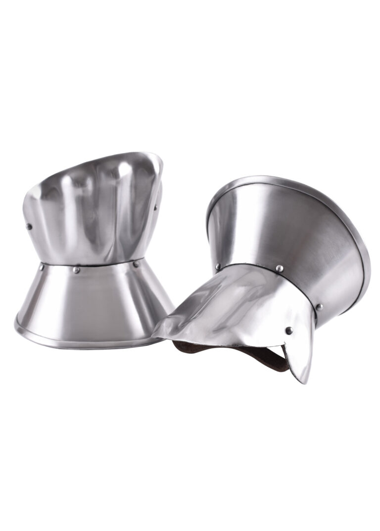 Demi-gantelets en acier 1,6 mm – paire – vue 1