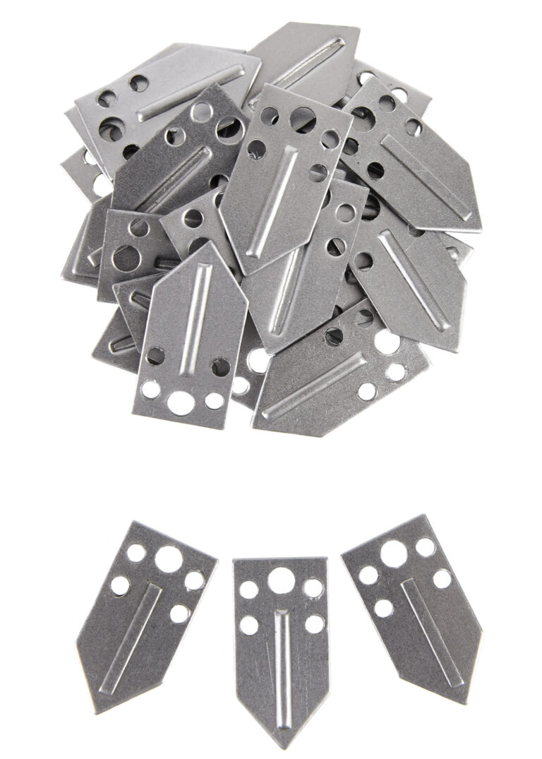 Écailles nervurées en acier 13 × 25 mm – lot de 25 – vue 1