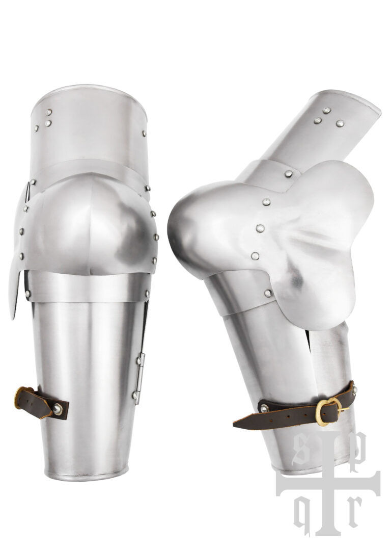 Brassards du XIVe siècle avec cubitières – acier 1,6 mm – vue 1