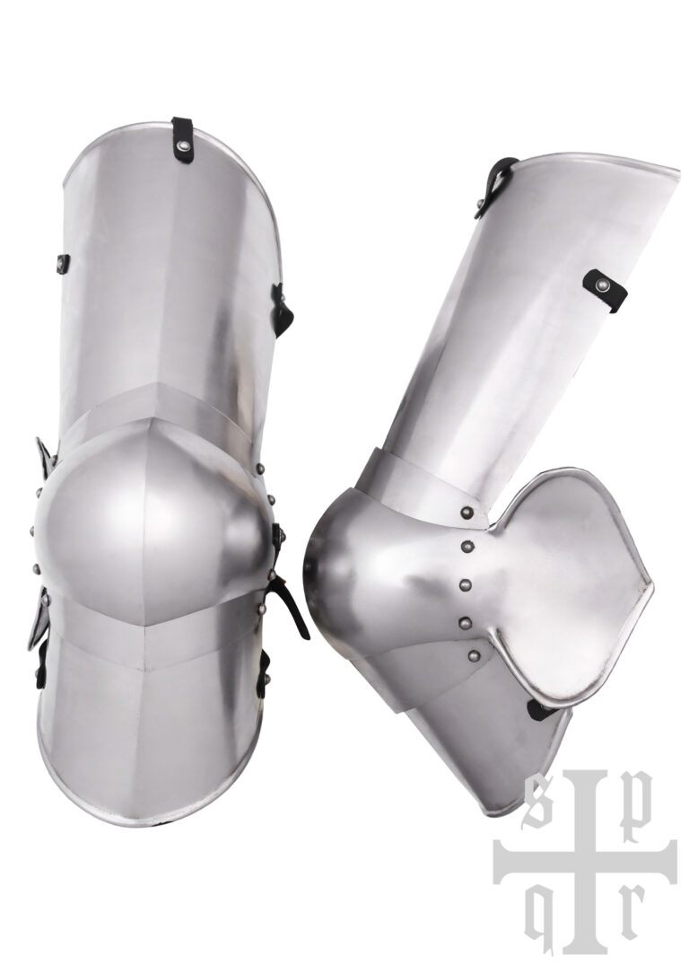 Cuissots et genouillères du XIVe siècle – acier 1,6 mm – vue 1
