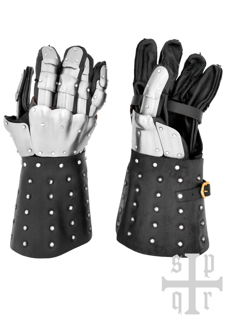 Gantelets de Visby en cuir et acier 1,2 mm – vue 1