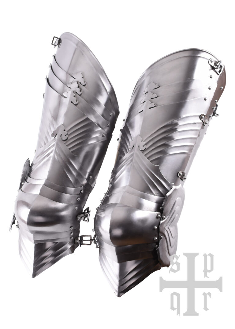 Protections de jambes gothiques du XVe siècle – vue 1