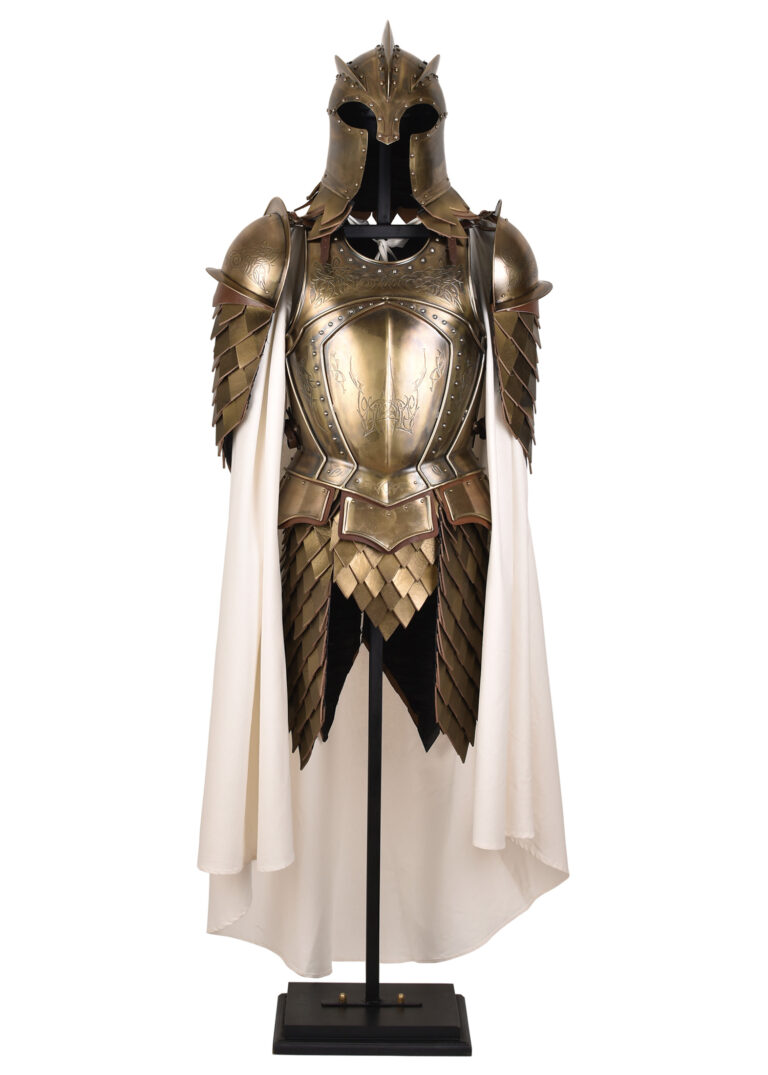 Armure de la Garde royale avec casque et cape – vue 1