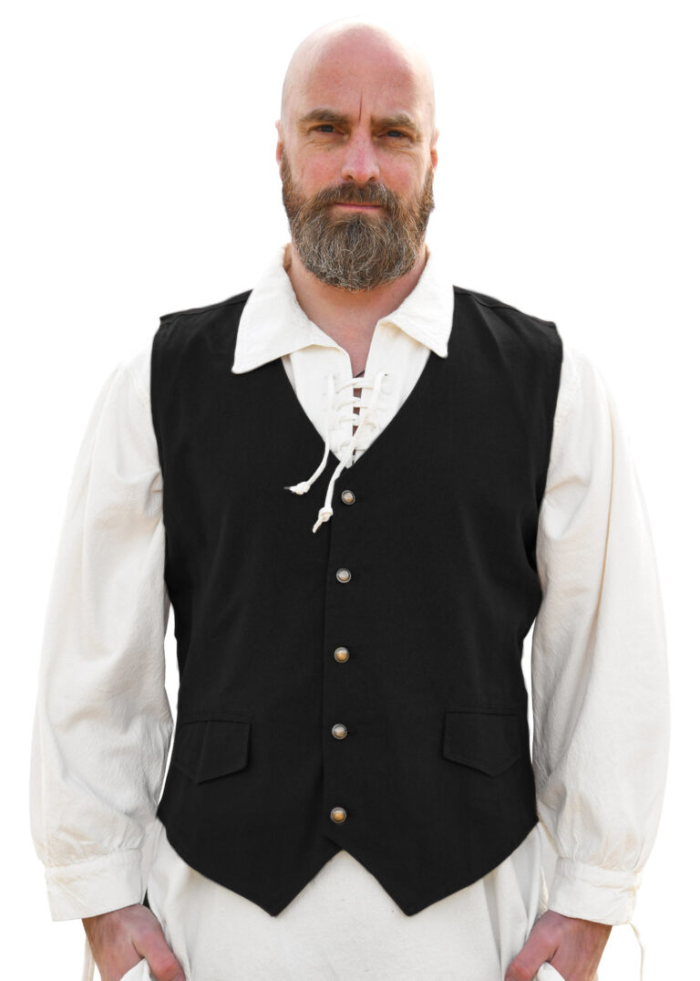 Gilet médiéval Lasse – noir