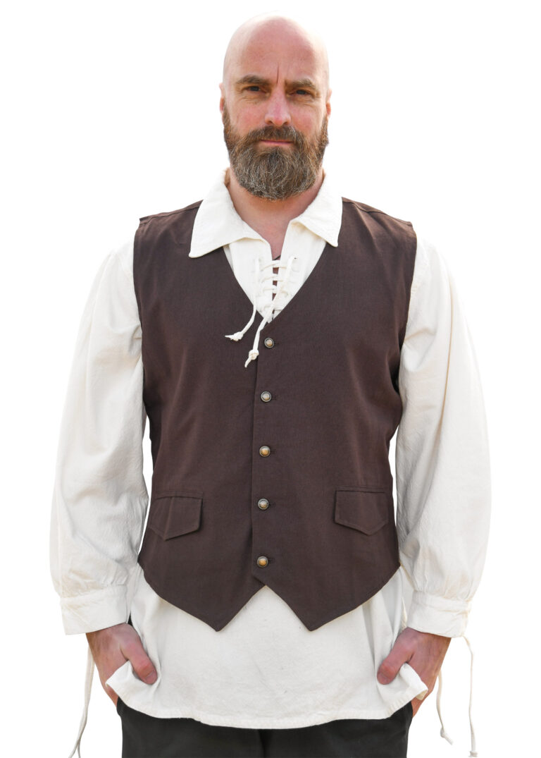 Gilet médiéval Lasse – brun