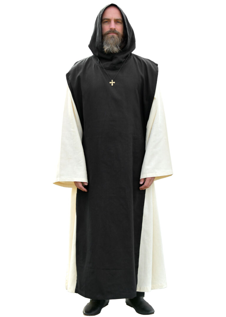 Habit de moine Anselm deux pièces – naturel et noir