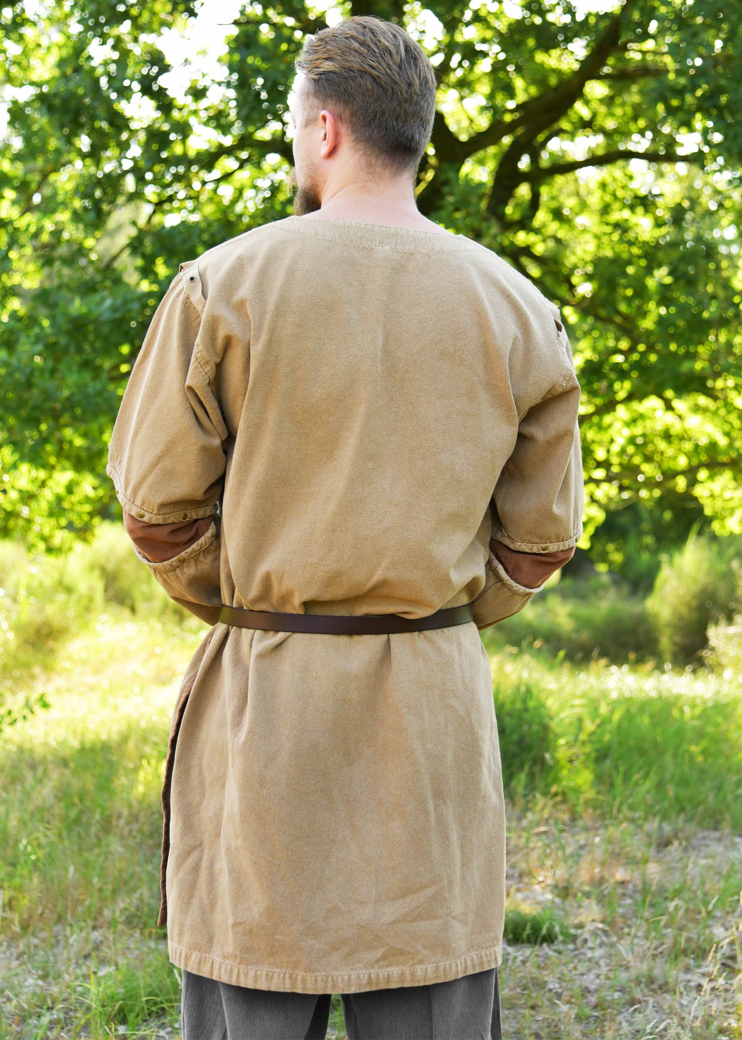 Tunique médiévale Sigval – beige-brun – Image 3
