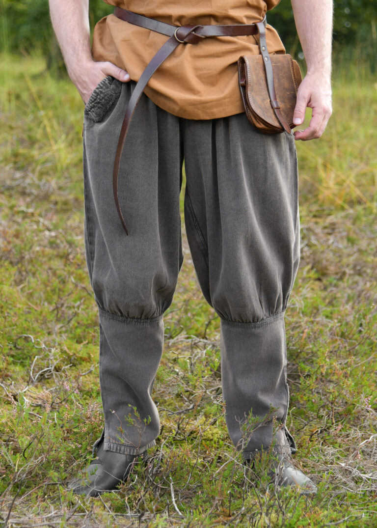 Pantalon médiéval Gorm – noir et brun