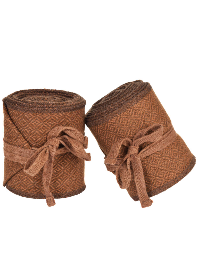 Bandes molletières Janne en laine – brun