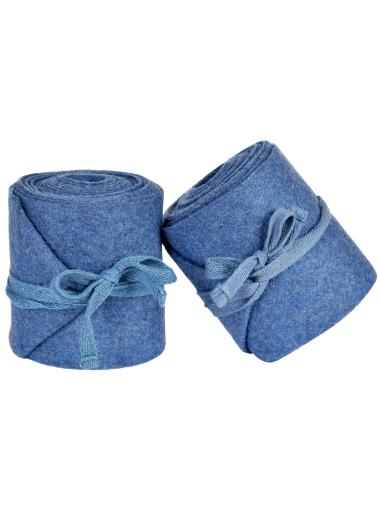 Bandes molletières Ando en laine mélangée – bleu