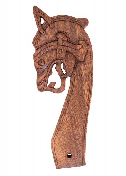 Tête de dragon en bois – vue 1