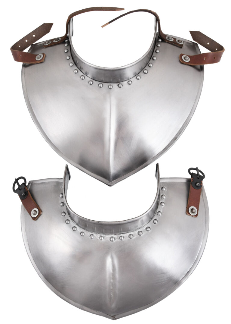 Gorgerin médiéval en deux pièces – acier 1,2 mm – vue 1