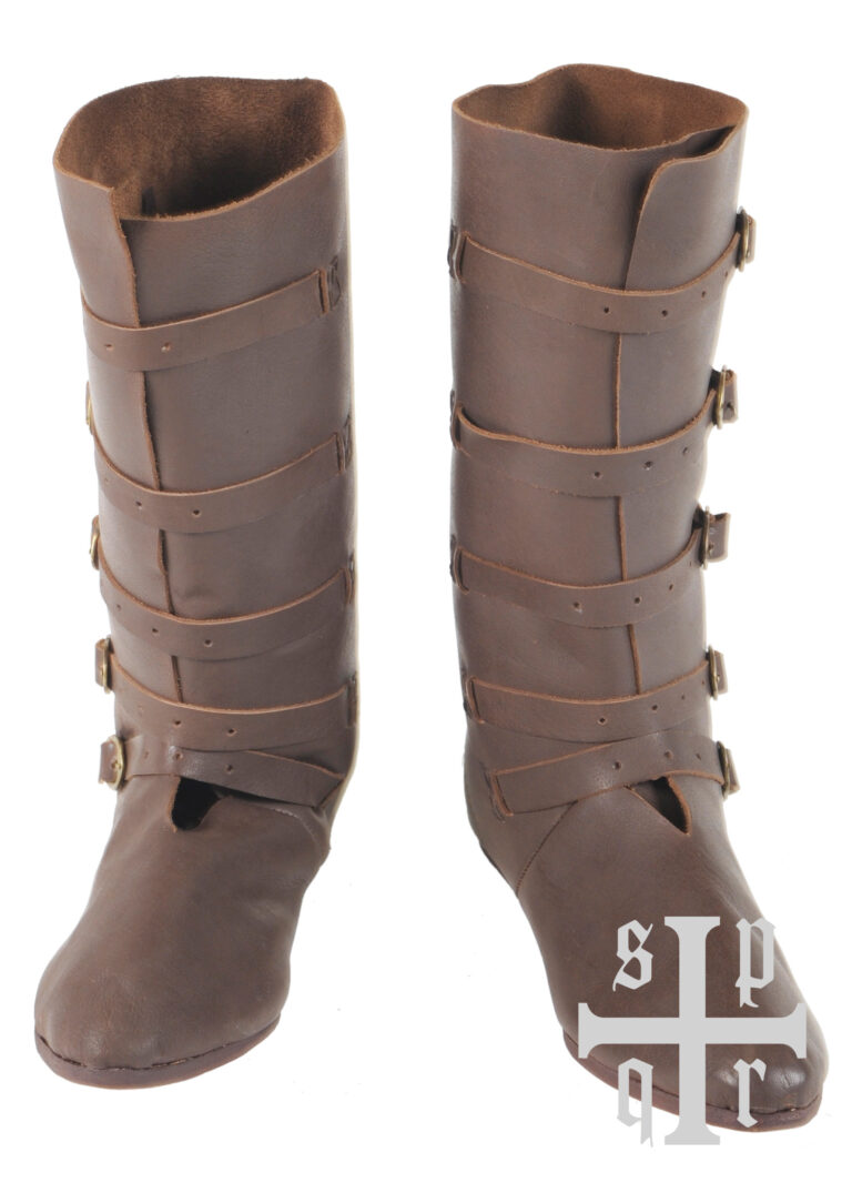 Bottes médiévales XIVe siècle à 5 boucles – vue 1