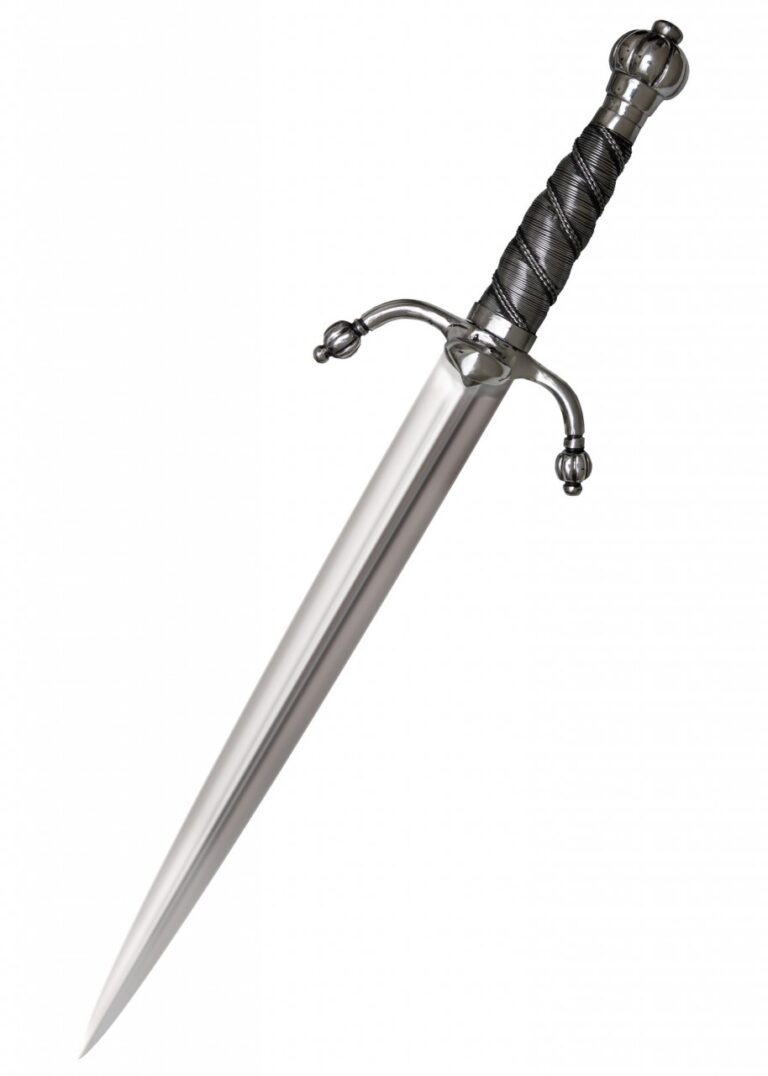 Dague Colichemarde Cold Steel à poignée filigranée et fourreau cuir