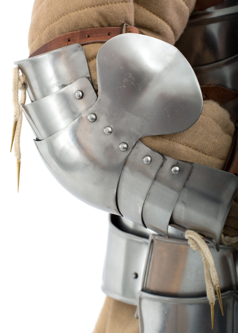 Cubitières flottantes Epic Armoury en acier poli – vue 1