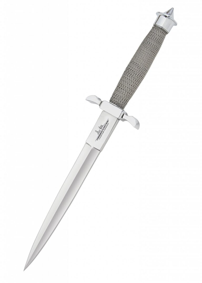 Dague Silver Shadow de Gil Hibben avec son étui cuir