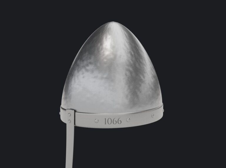 Aperçu 3D d’un casque à nasal gravé « 1066 »