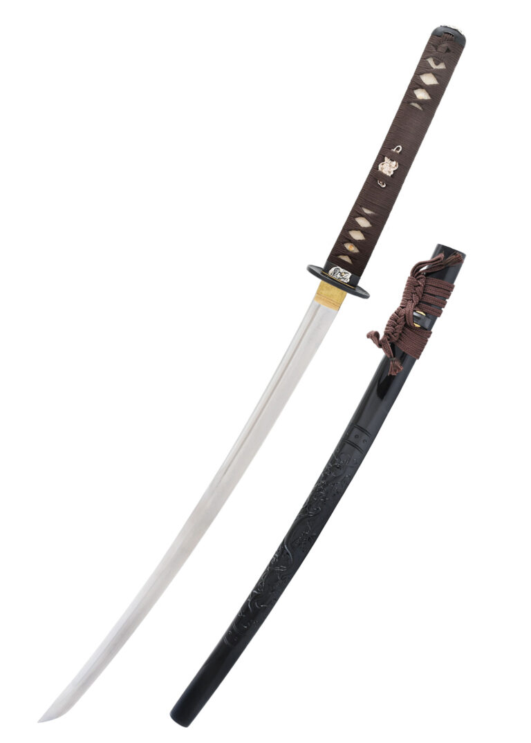 Katana Yokai Oni – BattleBlades, lame T10 affûtée et saya au dragon