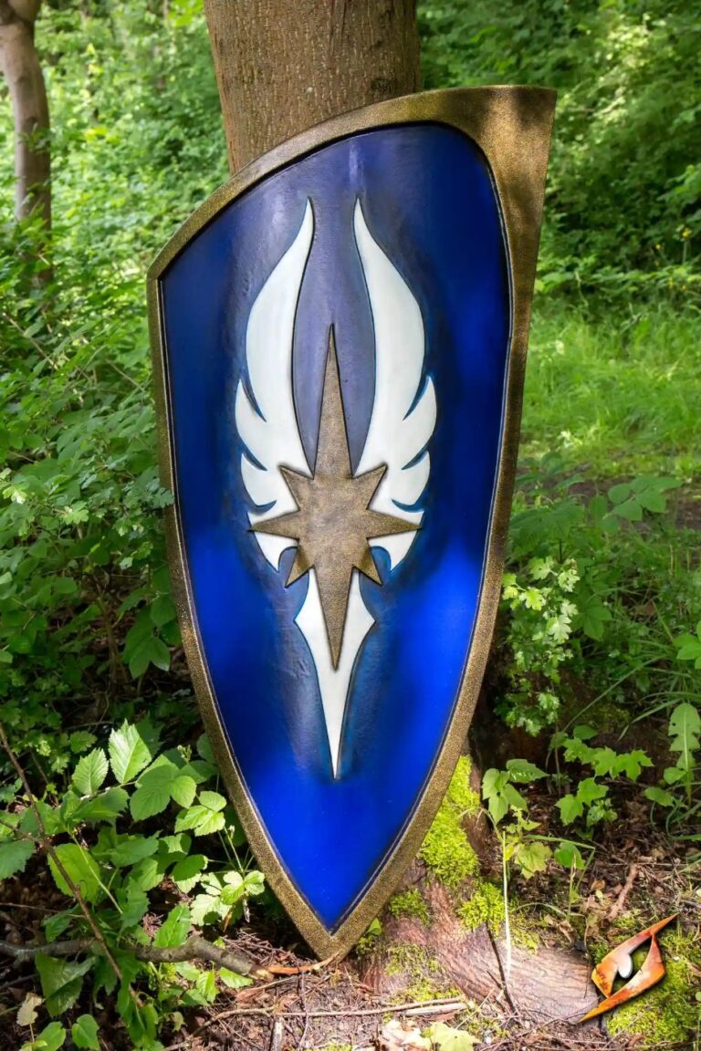 Bouclier GN elfique Epic Armoury en mousse – version bleu saphir