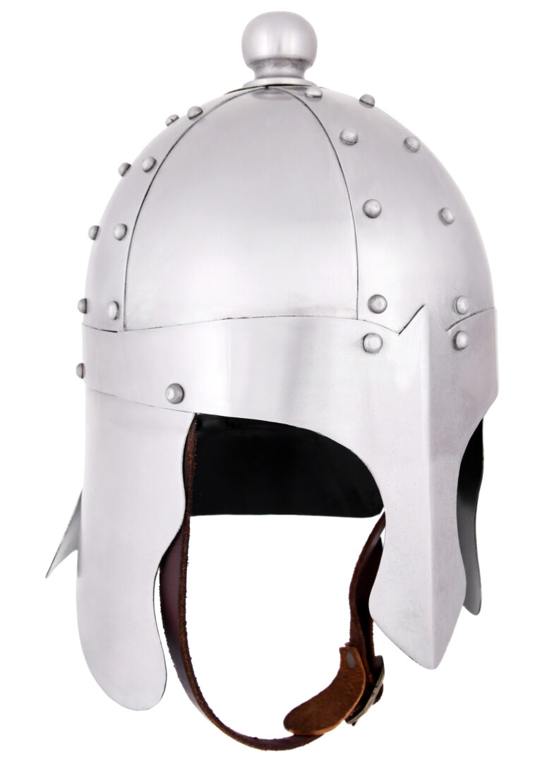 Casque du roi Arthur en acier 1,2 mm, vue de trois quarts