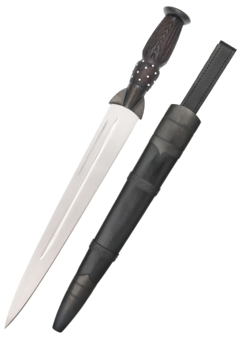 Dirk écossais Cold Steel à manche en bois et fourreau cuir