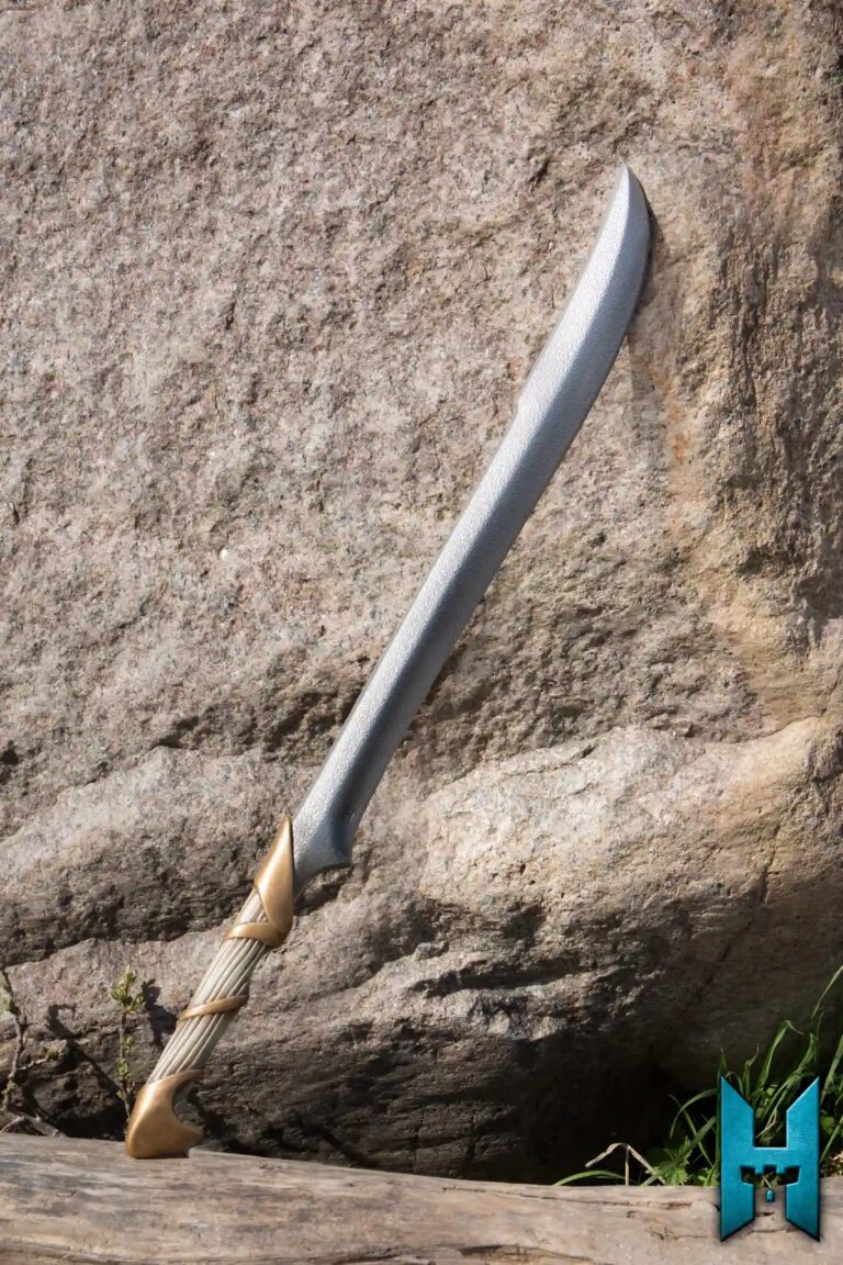 Épée GN Elven Hunter Stronghold en mousse, coloris ivoire et or – vue d’ensemble