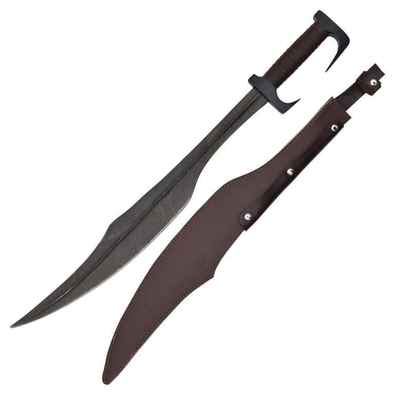 Épée de Léonidas du film 300 et son fourreau marron