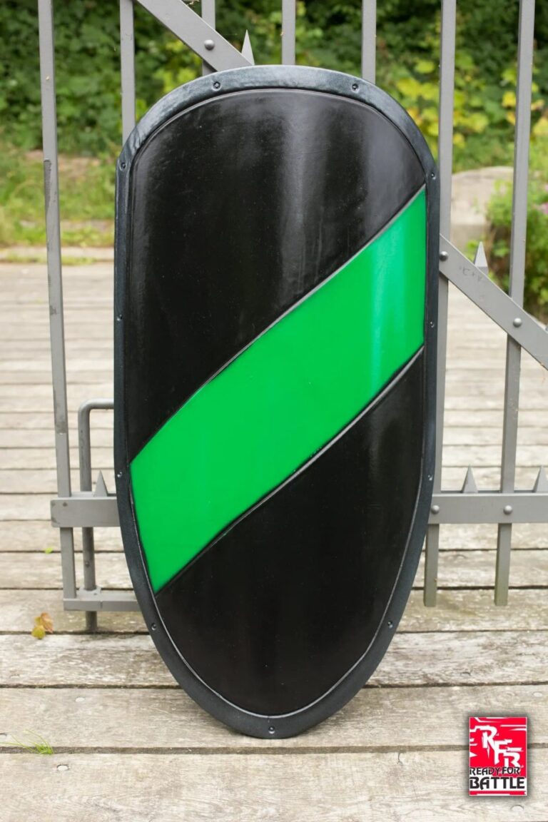 Grand bouclier GN RFB Epic Armoury en mousse – version noir et vert