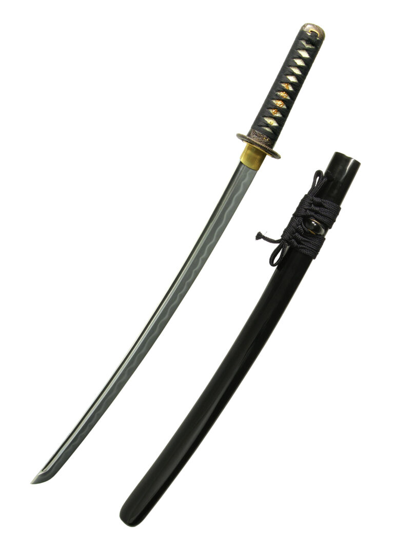 Wakizashi Shinto – Hanwei, lame T10 forgée à la main avec bo-hi