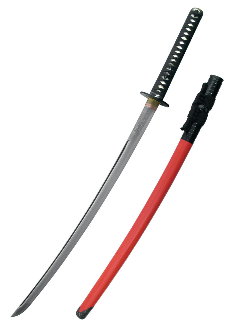 Katana Kami – Hanwei, horimono Fudo gravé à la main et bo-hi