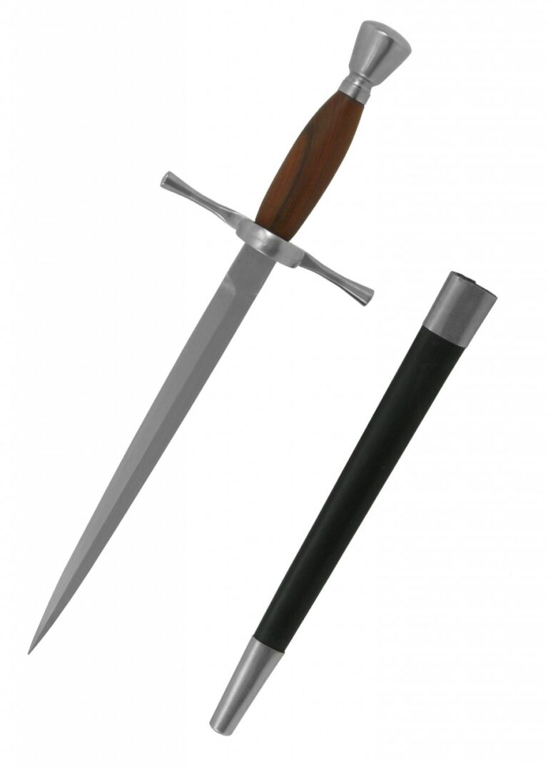 Main gauche Swept Hilt Hanwei à poignée en bois dur