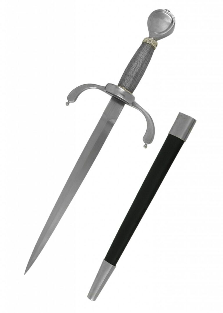 Main gauche Gustav II Hanwei avec son fourreau en cuir
